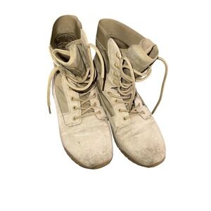 Free Soldier Boots Mens Size 7.5 Beige Tactical Combat Military Cordura Suede